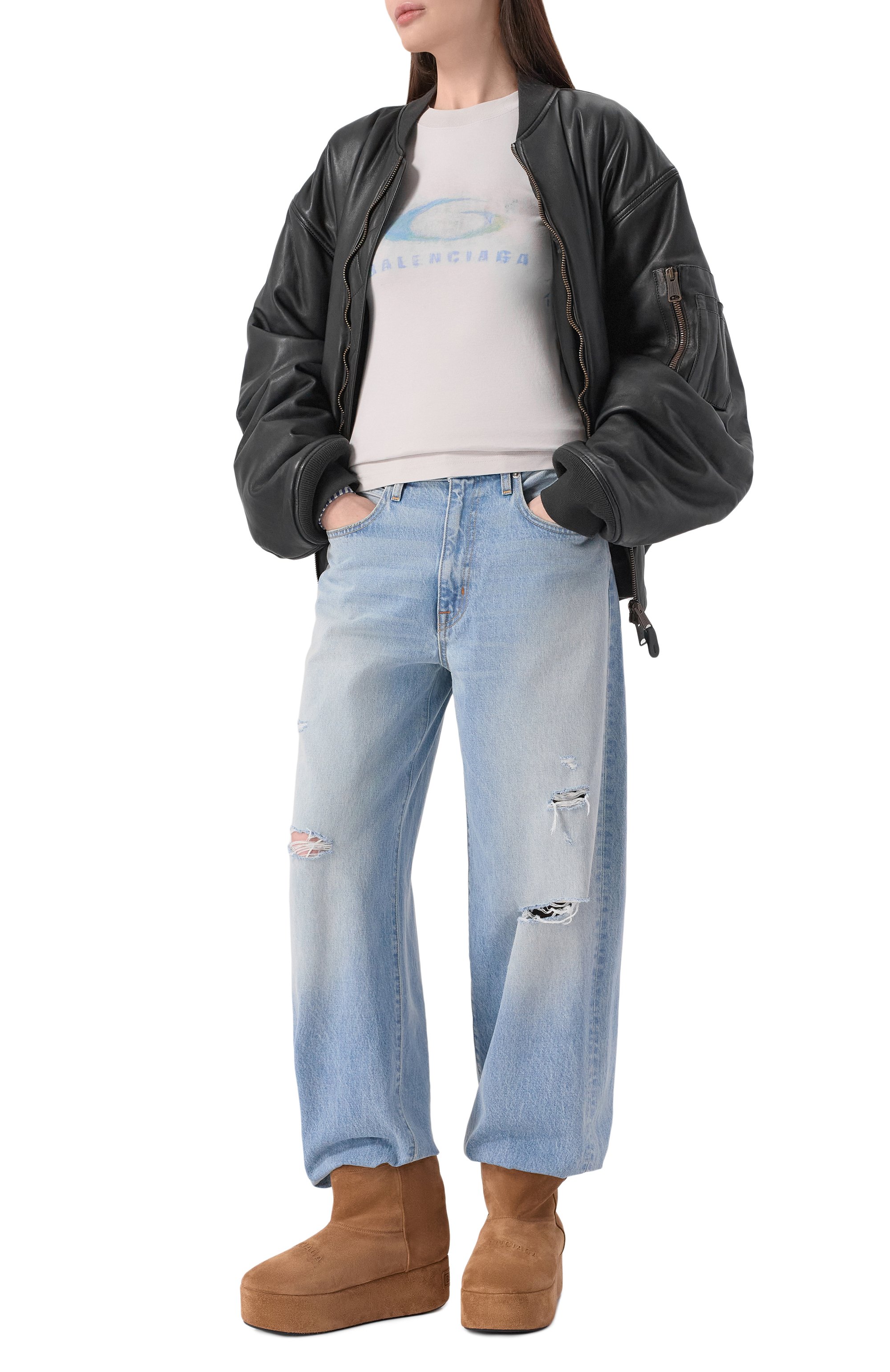 Замшевые полусапоги alaska BALENCIAGA, арт. 826360/WBFC1, фото 3