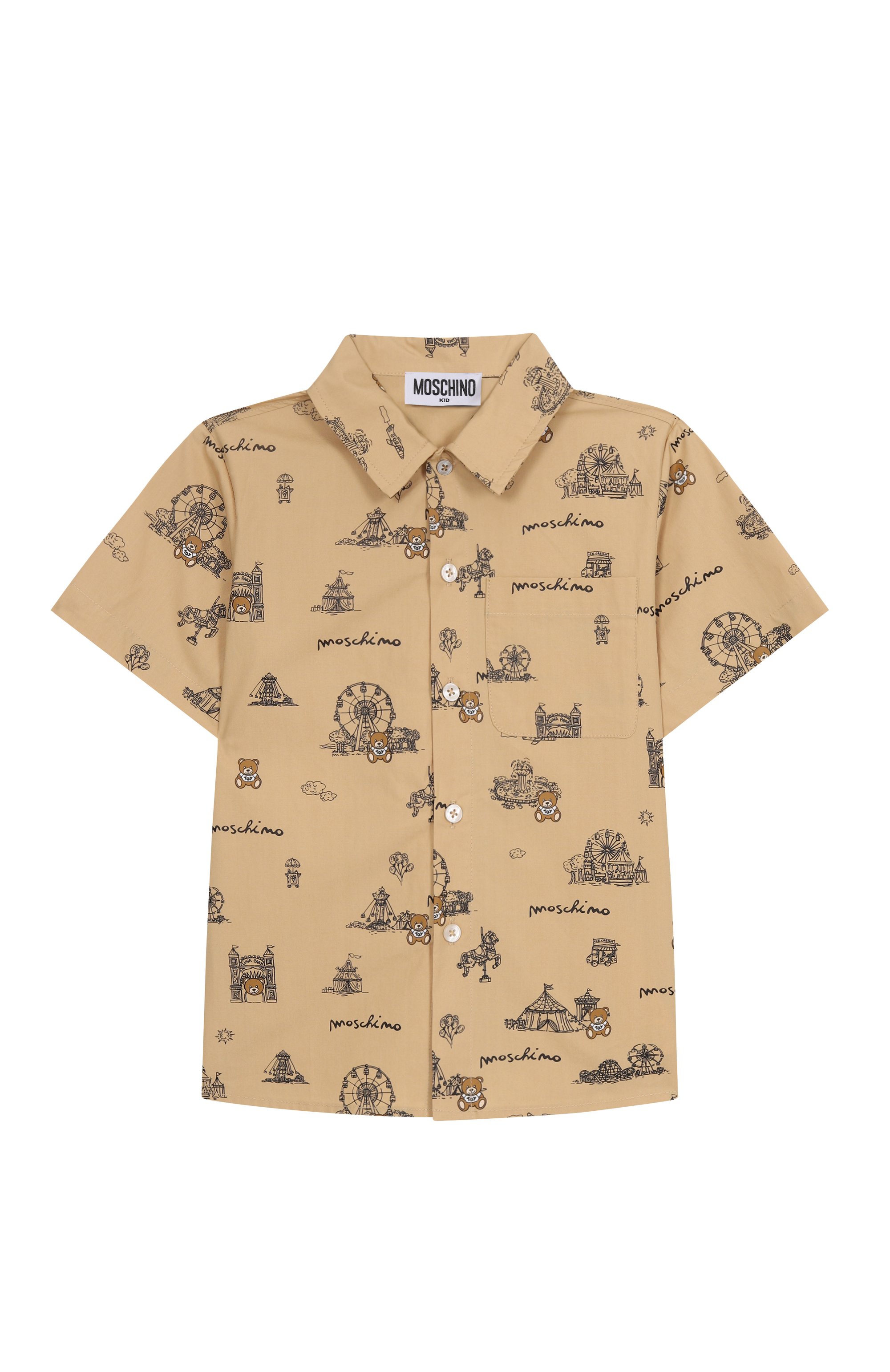 Хлопковая рубашка MOSCHINO, арт. HMC01G/LLB47/4-8, фото 1