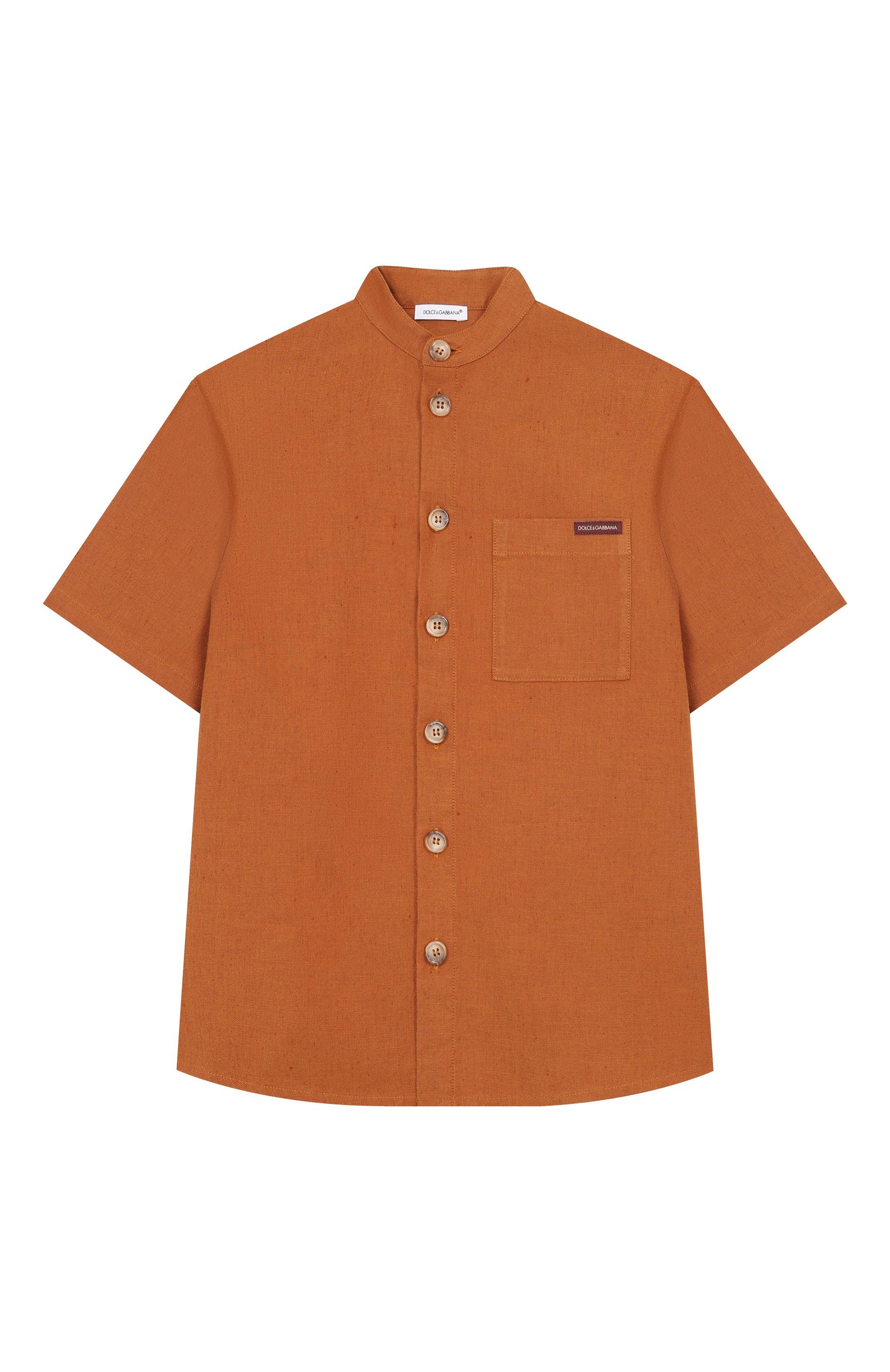 Рубашка из хлопка и льна DOLCE & GABBANA, арт. L44S75/LT372, фото 1