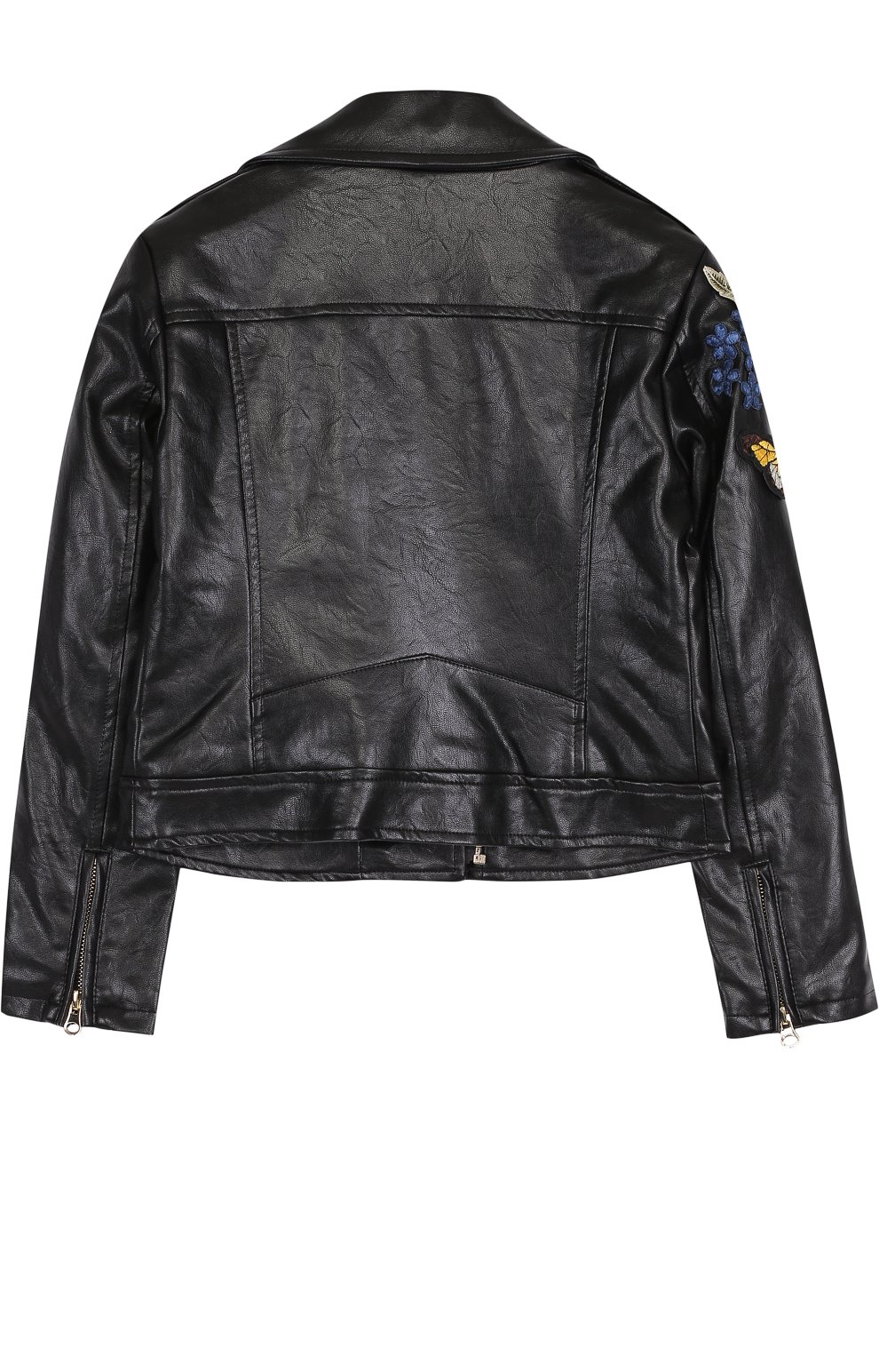 Куртка из эко-кожи с аппликациями MONNALISA, арт. 490103, фото 2