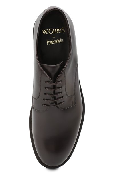 Кожаные дерби W.GIBBS темно-коричневого цвета по цене 44500 руб., арт. 3169008/0215, фото 5 Кожаные дерби W.GIBBS, арт. 3169008/0215, фото 5