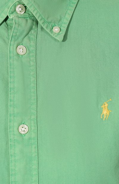 Хлопковая рубашка POLO RALPH LAUREN зеленого цвета по цене 10600 руб., арт. 211744729, фото 5 Хлопковая рубашка POLO RALPH LAUREN, арт. 211744729, фото 5