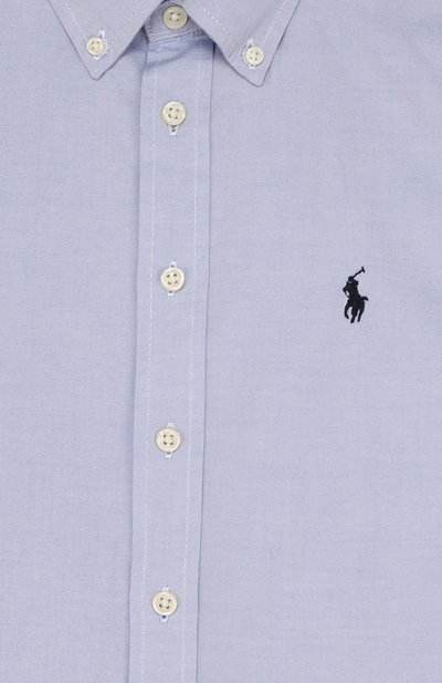 Хлопковая рубашка с логотипом бренда RALPH LAUREN, арт. 323600259, фото 3