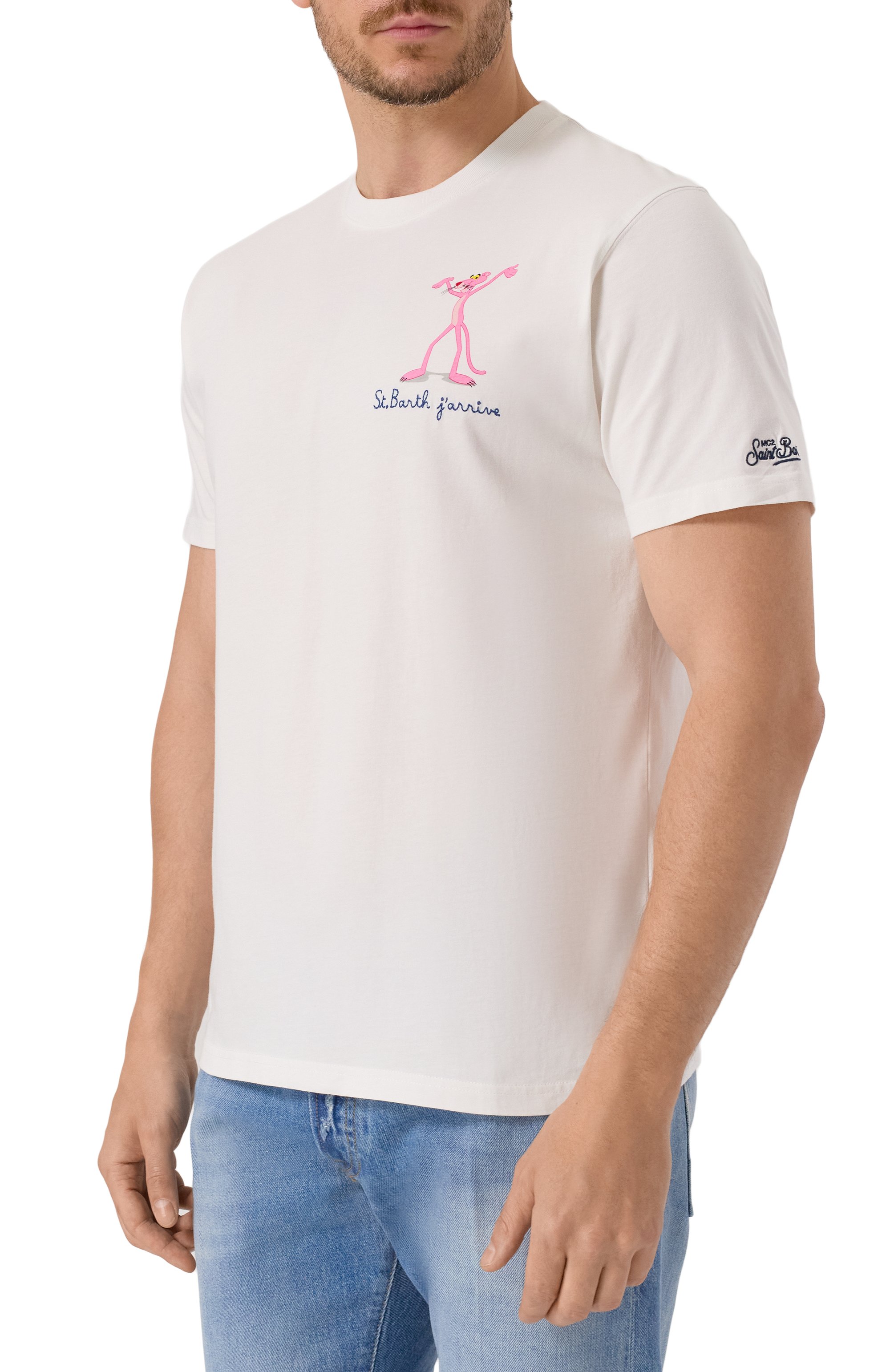 Хлопковая футболка MC2 SAINT BARTH белого цвета по цене 10750 руб., арт. STBM TSHIRT MAN/05390H, фото 3 Хлопковая футболка MC2 SAINT BARTH, арт. STBM TSHIRT MAN/05390H, фото 3