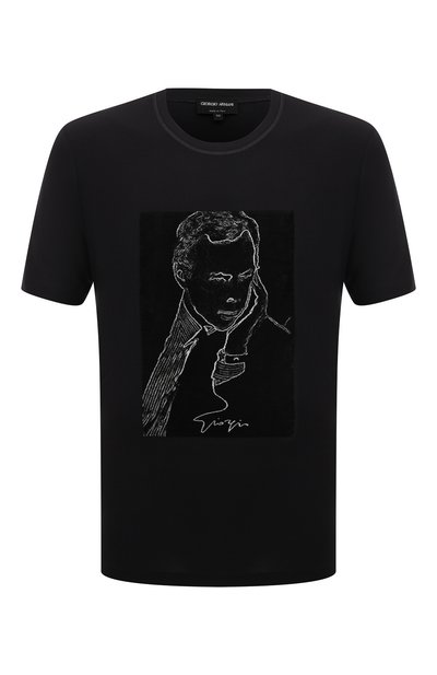 Мужская футболка из вискозы GIORGIO ARMANI, арт. GM000237/AF12403