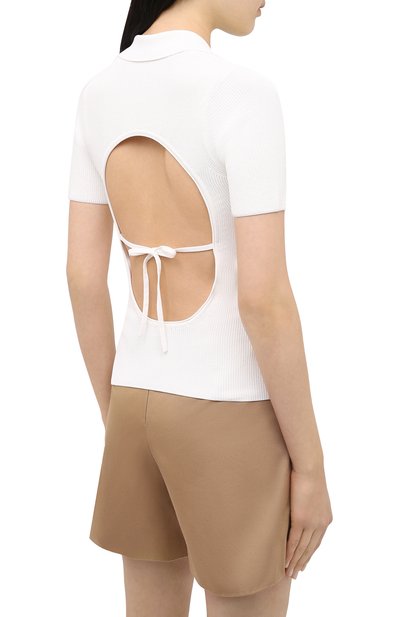 Пуловер из вискозы JACQUEMUS белого цвета по цене 29950 руб., арт. 203KN59/202010, фото 4 Пуловер из вискозы JACQUEMUS, арт. 203KN59/202010, фото 4