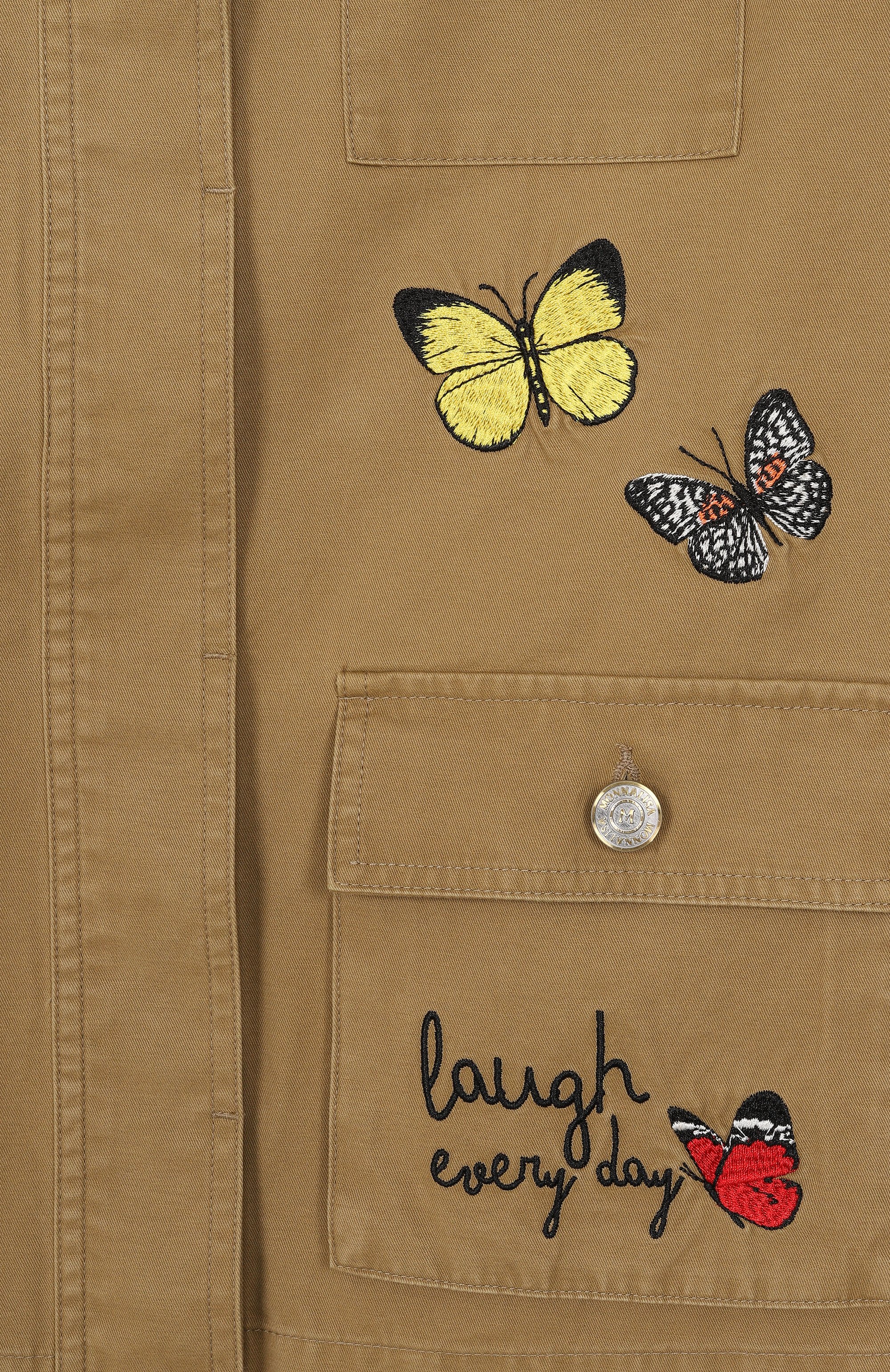 Хлопковая куртка-рубашка MONNALISA, арт. 49G101, фото 3