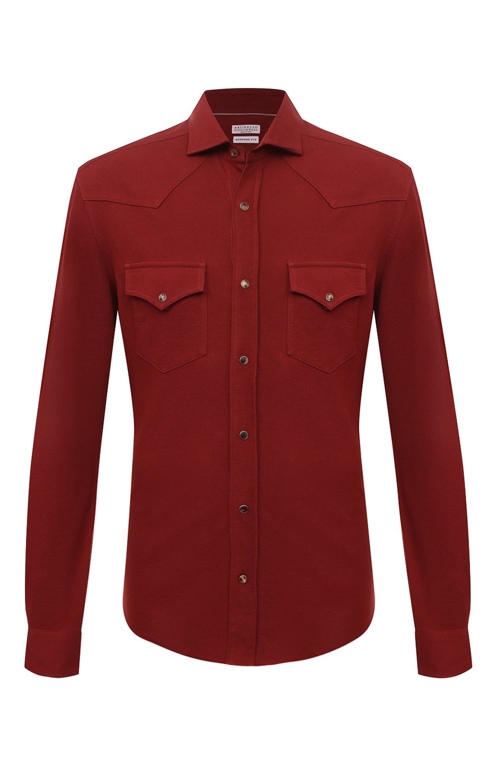 Хлопковая рубашка BRUNELLO CUCINELLI, арт. M0T636666, фото 1