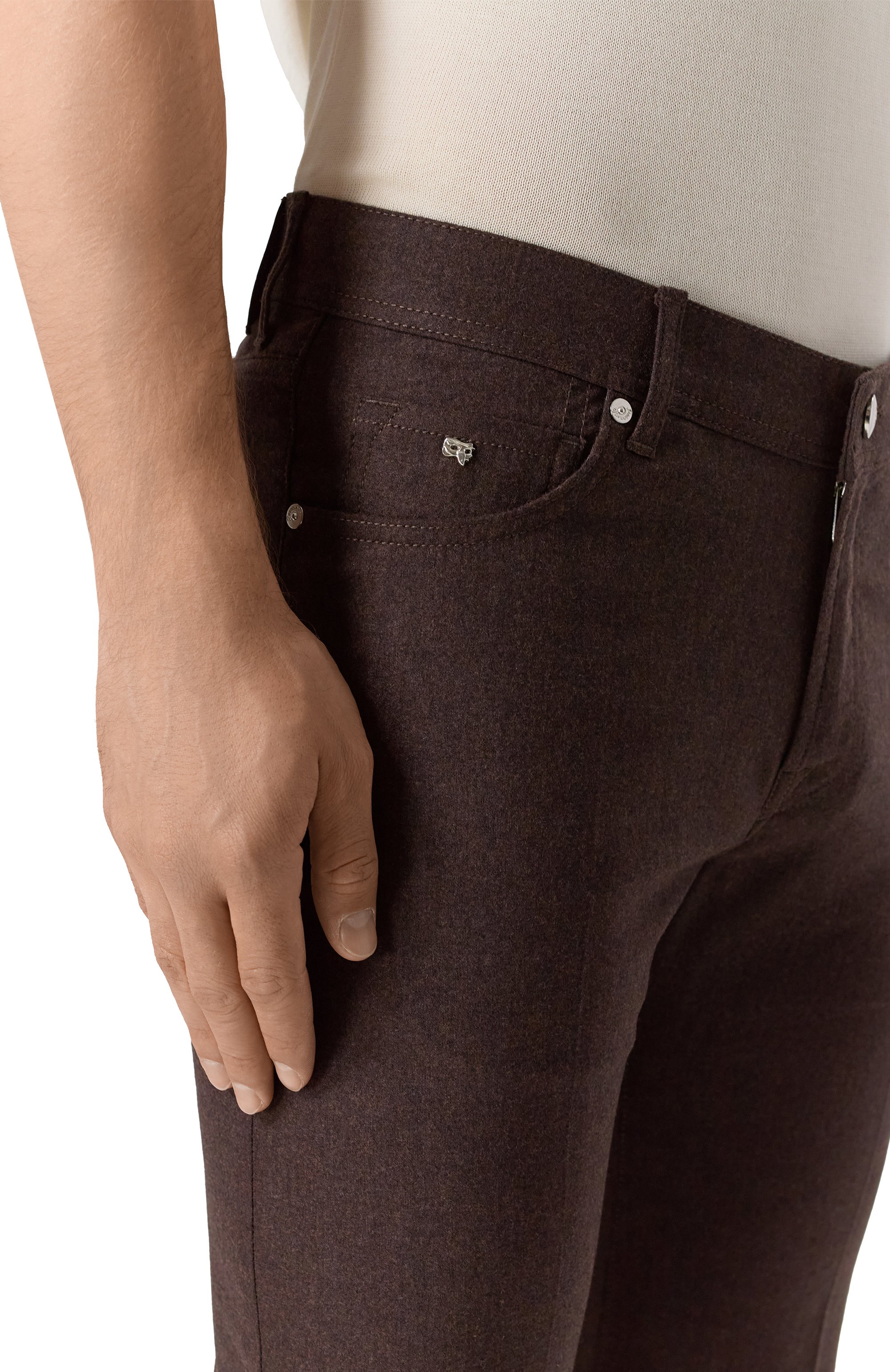 Брюки из шерсти и кашемира MARCO PESCAROLO, арт. NERAN0M/5229, фото 5