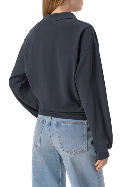 Хлопковое поло HAIKURE темно-синего цвета по цене 31650 руб., арт. HEW54141TP003PX/FREDDIE, фото 4 Хлопковое поло HAIKURE, арт. HEW54141TP003PX/FREDDIE, фото 4