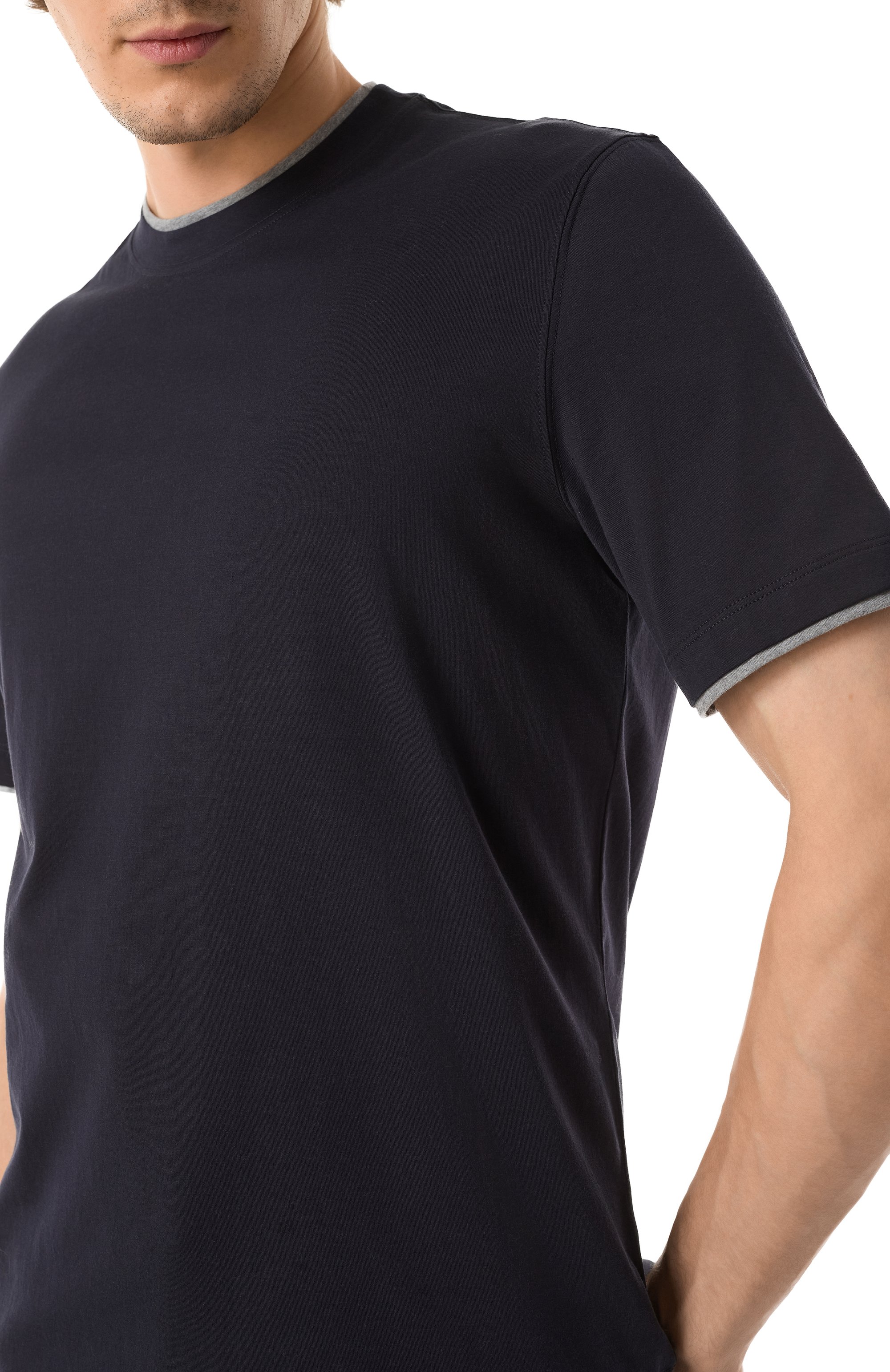 Хлопковая футболка BRUNELLO CUCINELLI, арт. M0B137427, фото 5