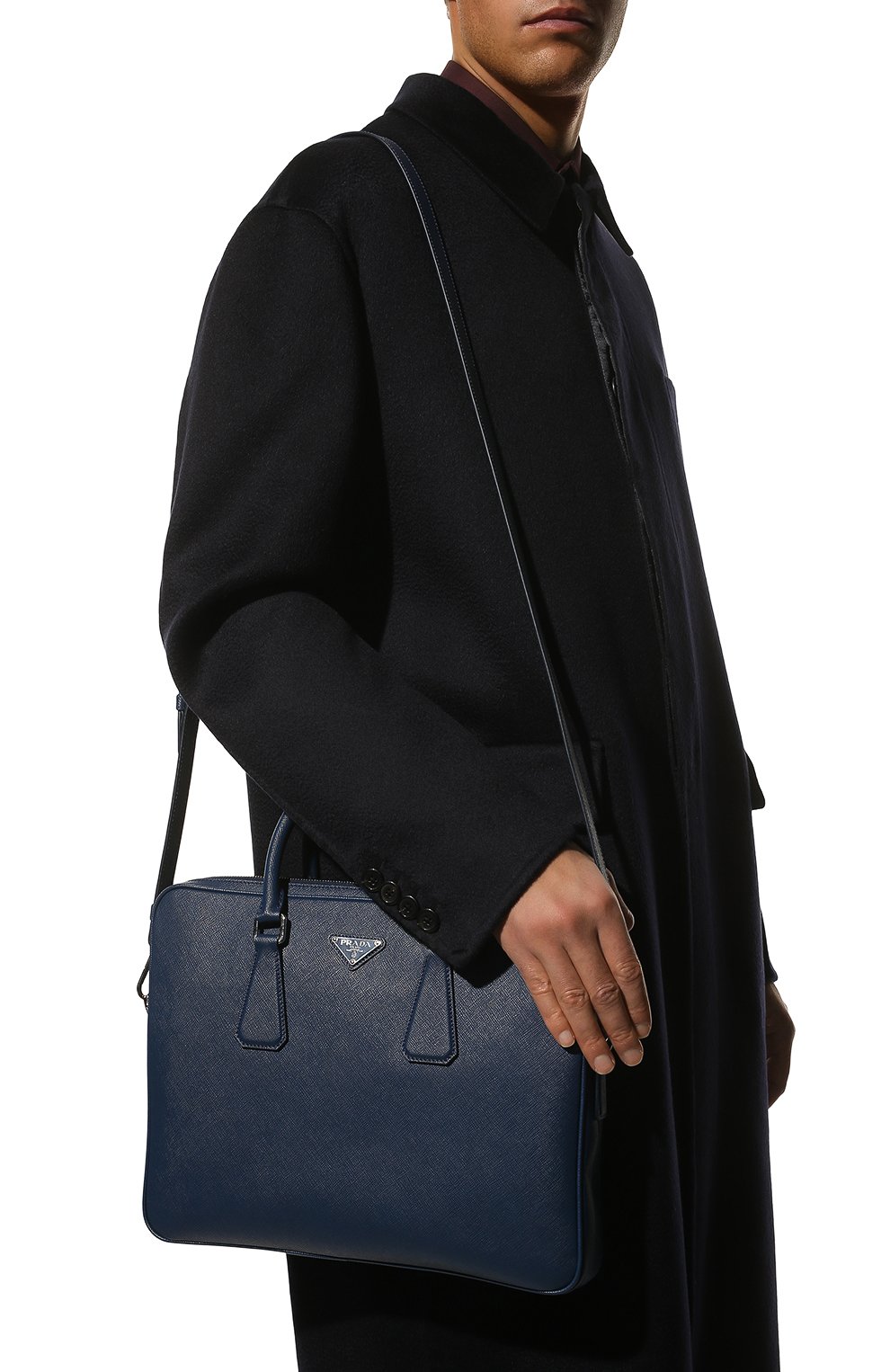 Кожаная сумка для ноутбука PRADA, арт. 2VE368-9Z2-F0016-OOX, фото 2