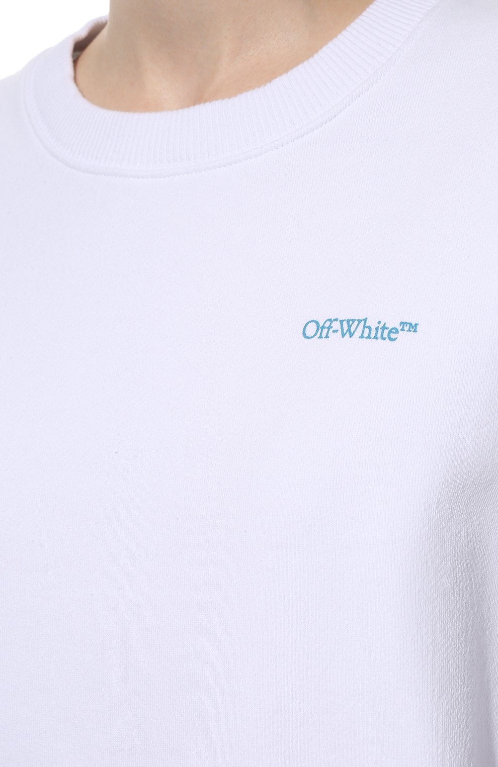 Хлопковый свитшот OFF-WHITE белого цвета по цене 64800 руб., арт. 0WBA055S22JER004, фото 5 Хлопковый свитшот OFF-WHITE, арт. 0WBA055S22JER004, фото 5