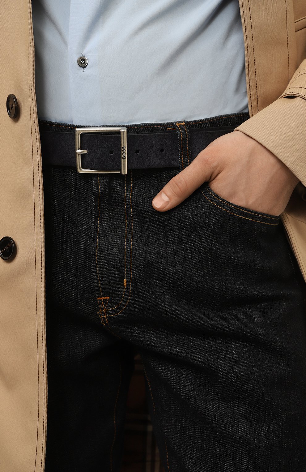 Замшевый ремень BOSS, арт. 50471322, фото 2