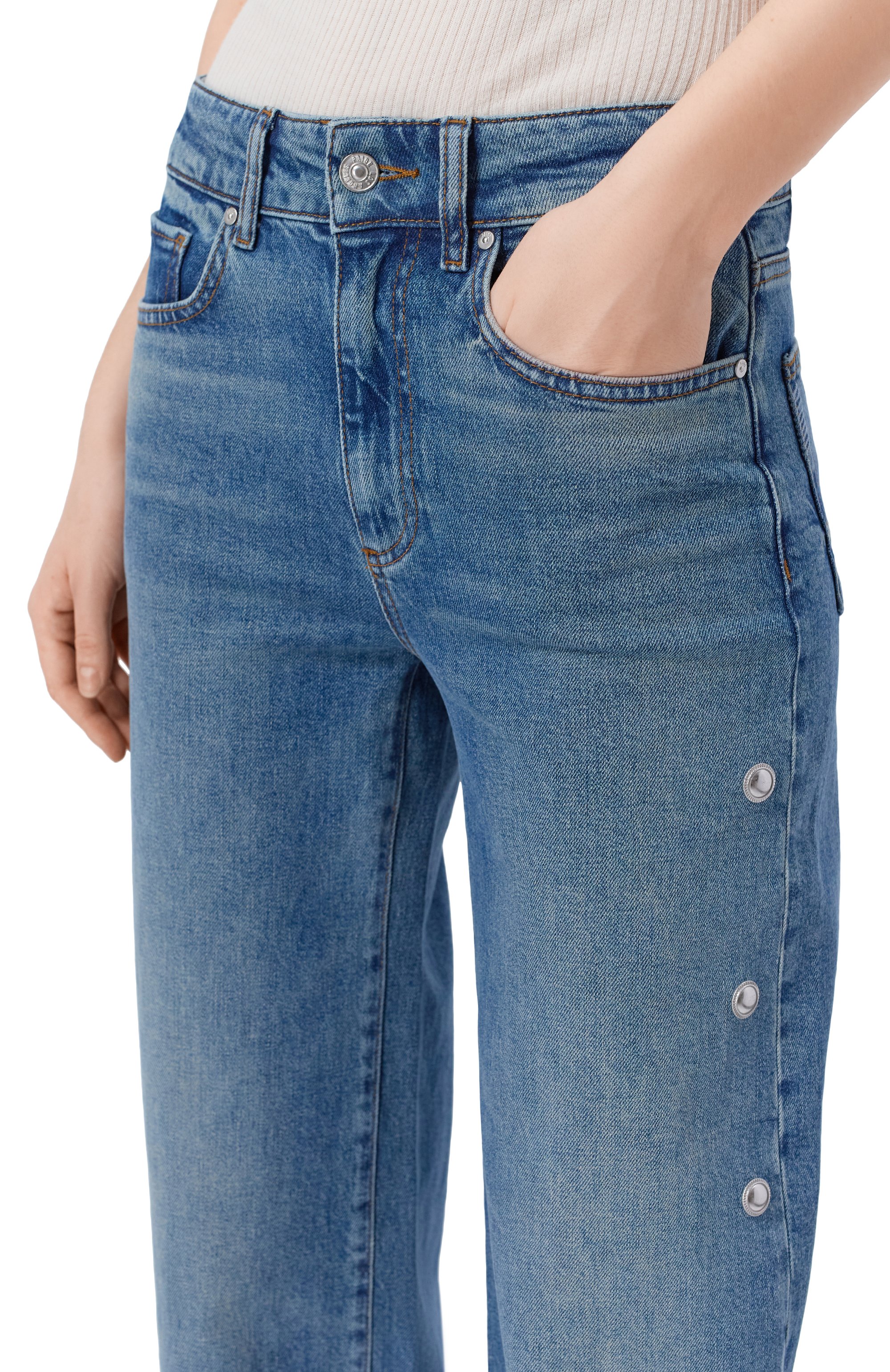 Джинсы sasha PAIGE синего цвета по цене 56400 руб., арт. 1K08635-C872, фото 5 Джинсы sasha PAIGE, арт. 1K08635-C872, фото 5