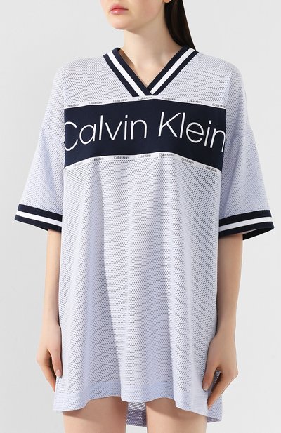 Сорочка CALVIN KLEIN черно-белого цвета по цене 5735 руб., арт. QS6231E, фото 3 Сорочка CALVIN KLEIN, арт. QS6231E, фото 3