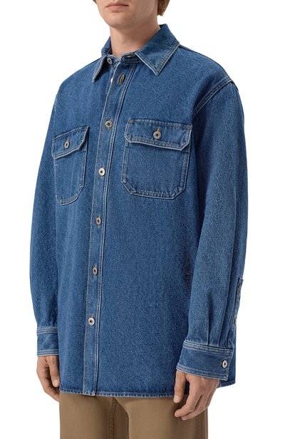 Джинсовая рубашка BOTTEGA VENETA синего цвета по цене 169500 руб., арт. 862579/V69P0, фото 3 Джинсовая рубашка BOTTEGA VENETA, арт. 862579/V69P0, фото 3