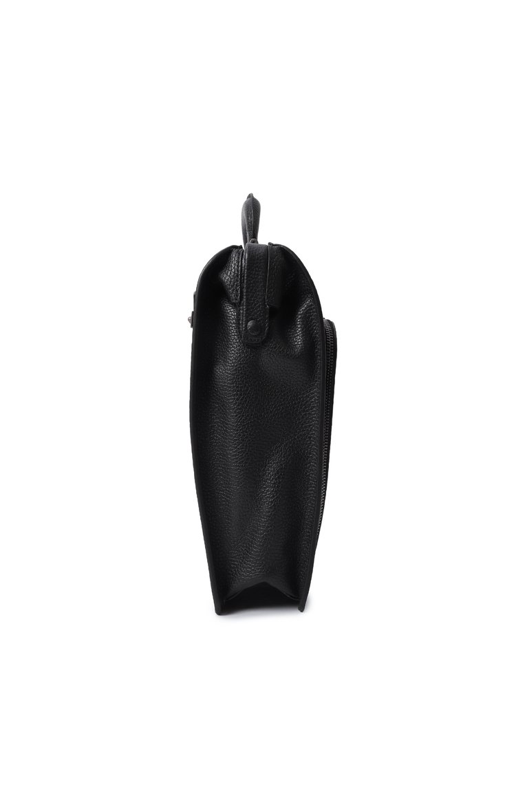 Мужской портфель PINEIDER FIRENZE 1774 черного цвета, арт. PAL129056 | Фото 4 (Размер: large; Материал: Натуральная кожа; Драгоценные камни: Проставлено; Материал сплава: Проставлено)