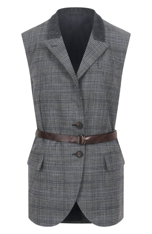 Шерстяной жилет Brunello Cucinelli MG5227499P Серый MG5227499P