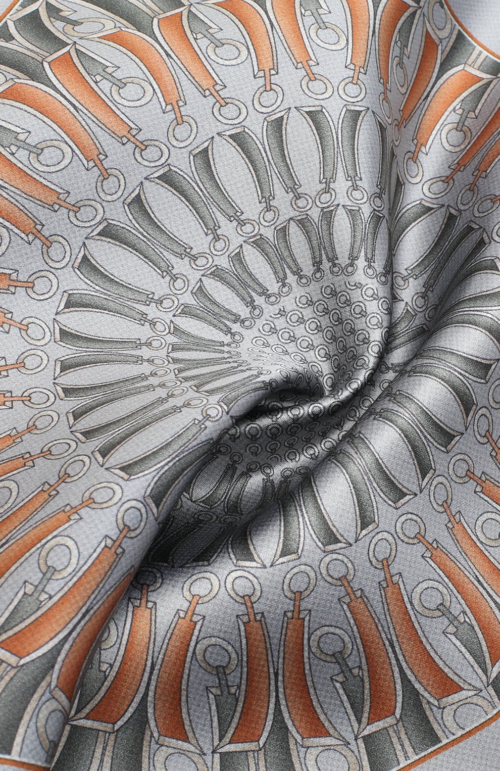 Шелковый платок ZILLI серого цвета по цене 8995 руб., арт. 51206/HANDKERCHIEF, фото 2 Шелковый платок ZILLI, арт. 51206/HANDKERCHIEF, фото 2