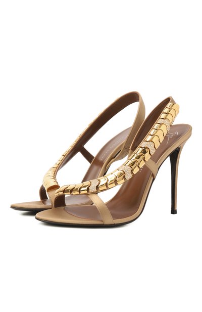 Женские атласные босоножки gz dafne 90 GIUSEPPE ZANOTTI DESIGN, арт. I500016/RAS0 D0PPIAT0