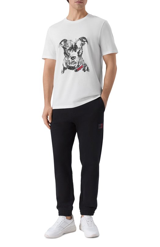 Хлопковая футболка HUGO 50553779 Белый  50553779 Фото 2