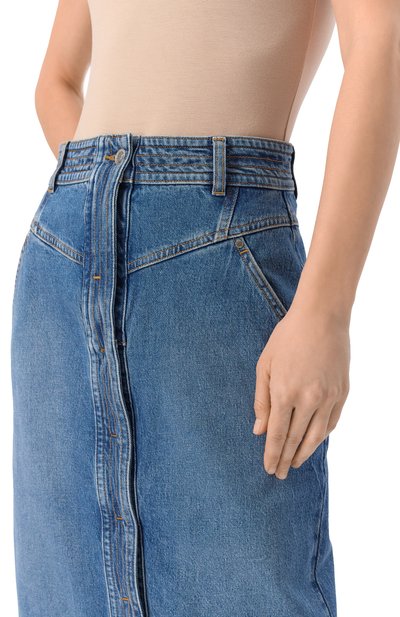 Джинсовая юбка IRO голубого цвета по цене 38200 руб., арт. WP31GARICE, фото 5 Джинсовая юбка IRO, арт. WP31GARICE, фото 5