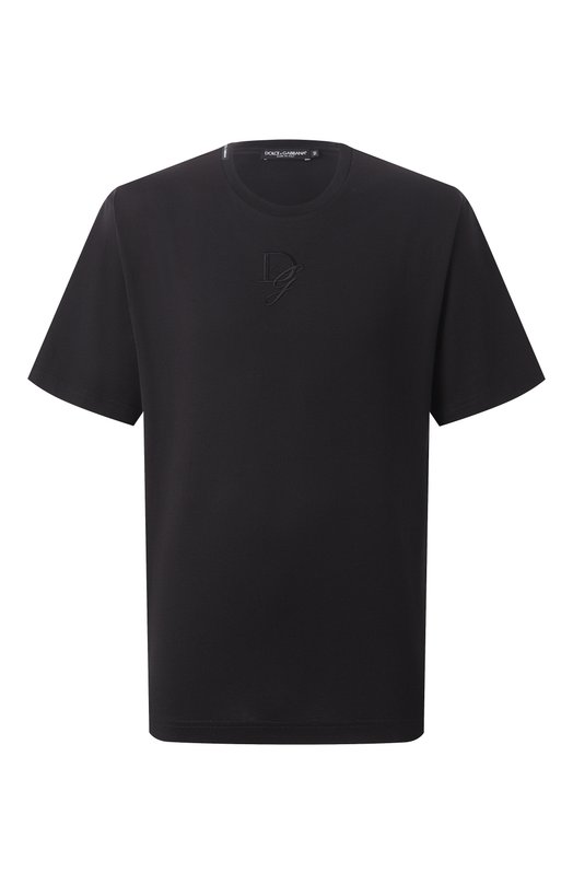 Хлопковая футболка Dolce & Gabbana G8PN9Z/G704E Чёрный G8PN9Z/G704E