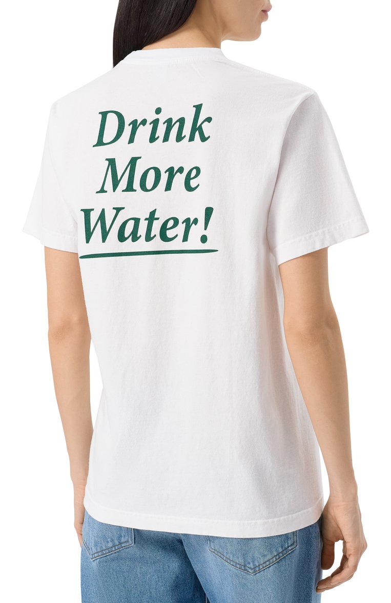 Хлопковая футболка SPORTY AND RICH, арт. T0043606300WH01, фото 4