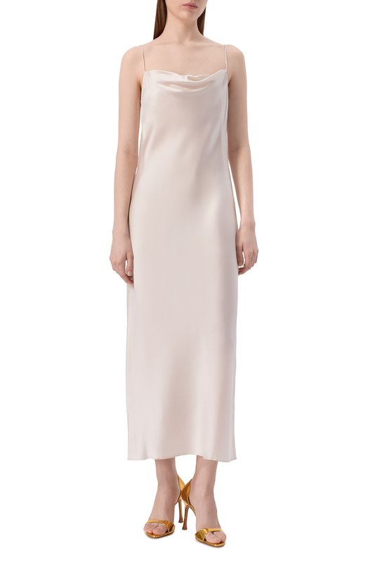 Атласное платье Dorothee Schumacher 049503 Кремовый  049503 Фото 3