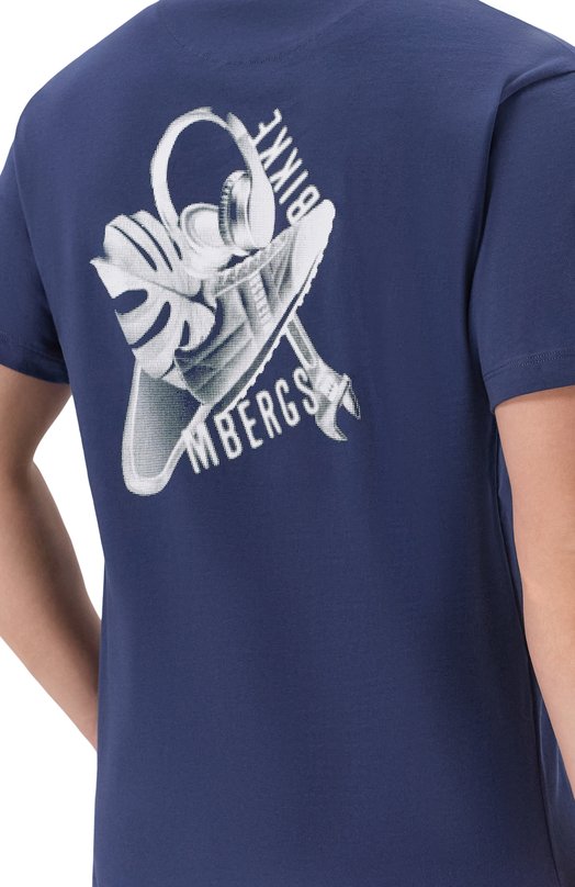 Хлопковая футболка Dirk Bikkembergs BMT1571 Синий  BMT1571 Фото 5