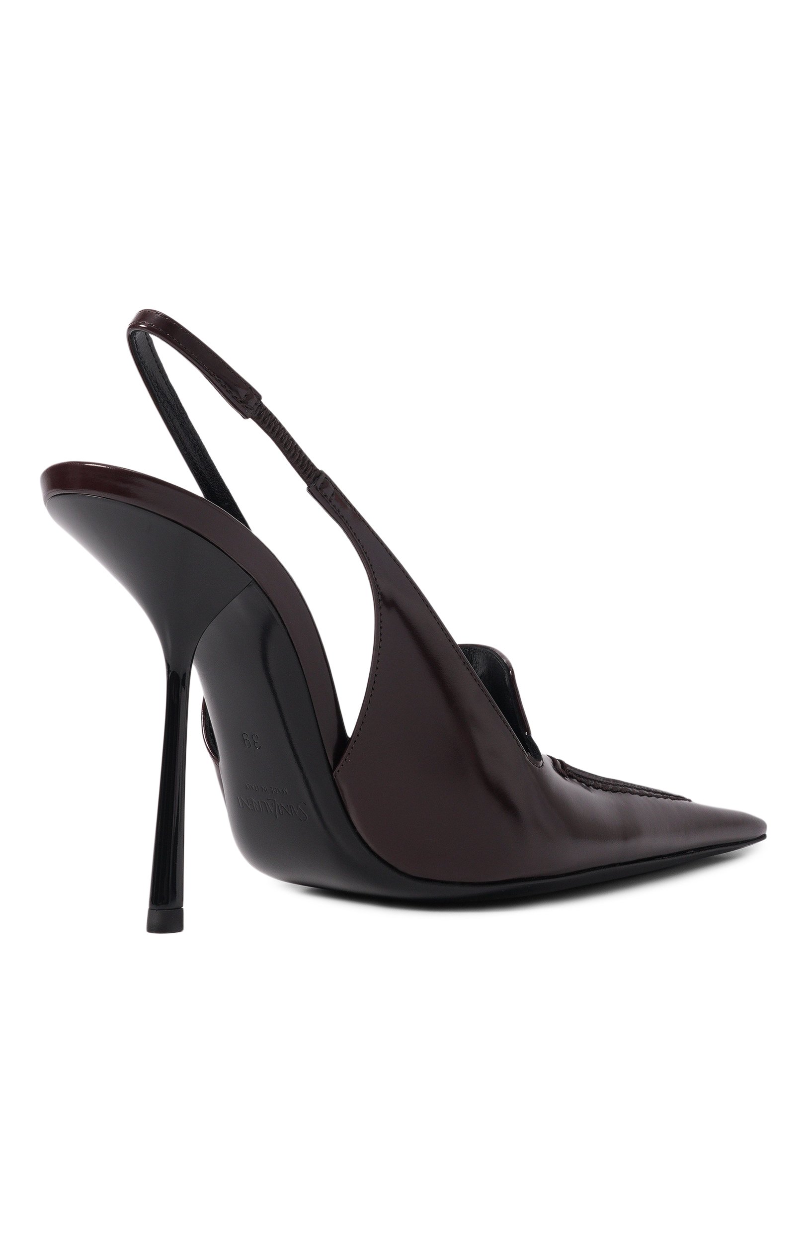Кожаные туфли voltaire SAINT LAURENT темно-коричневого цвета по цене 354500 руб., арт. A00174/AADAA, фото 5 Кожаные туфли voltaire SAINT LAURENT, арт. A00174/AADAA, фото 5