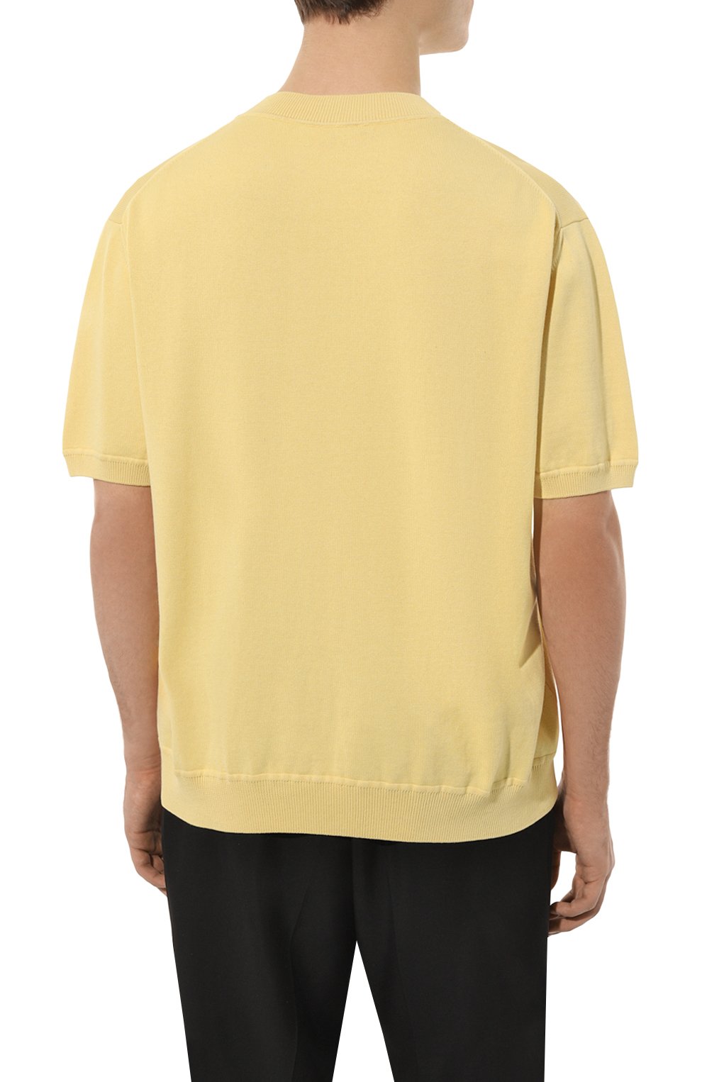 Хлопковый джемпер HUGO желтого цвета по цене 9860 руб., арт. 50485284, фото 4 Хлопковый джемпер HUGO, арт. 50485284, фото 4