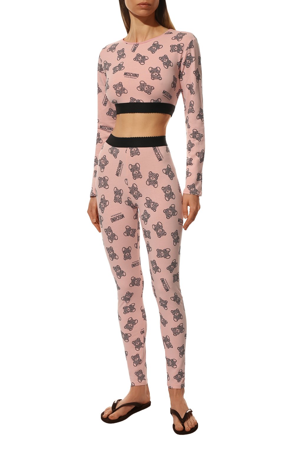 Хлопковые легинсы MOSCHINO, арт. A4317/9011, фото 2