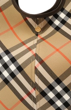 Женская сумка-тоут BURBERRY бежевого цвета, арт. 8094685 | Фото 3 (Материал сплава: Проставлено; Драгоценные камни: Проставлено; Размер: medium; Материал: Текстиль)