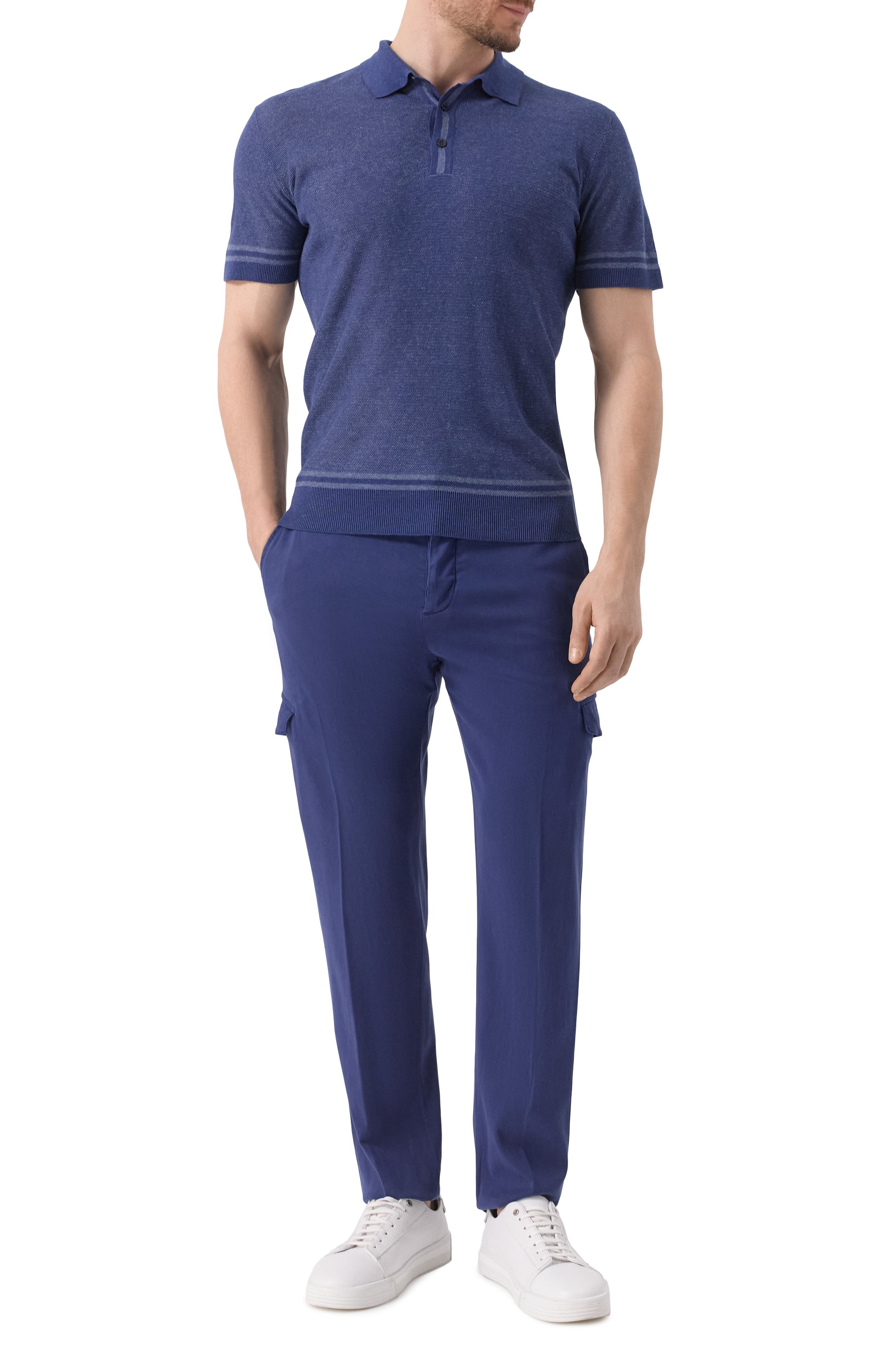 Поло из шелка и льна CORNELIANI, арт. 25M562-2525177, фото 2