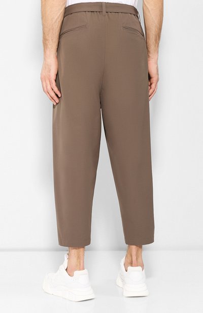 Хлопковые брюки KAZUYUKI KUMAGAI хаки цвета по цене 29850 руб., арт. KP91-055, фото 4 Хлопковые брюки KAZUYUKI KUMAGAI, арт. KP91-055, фото 4