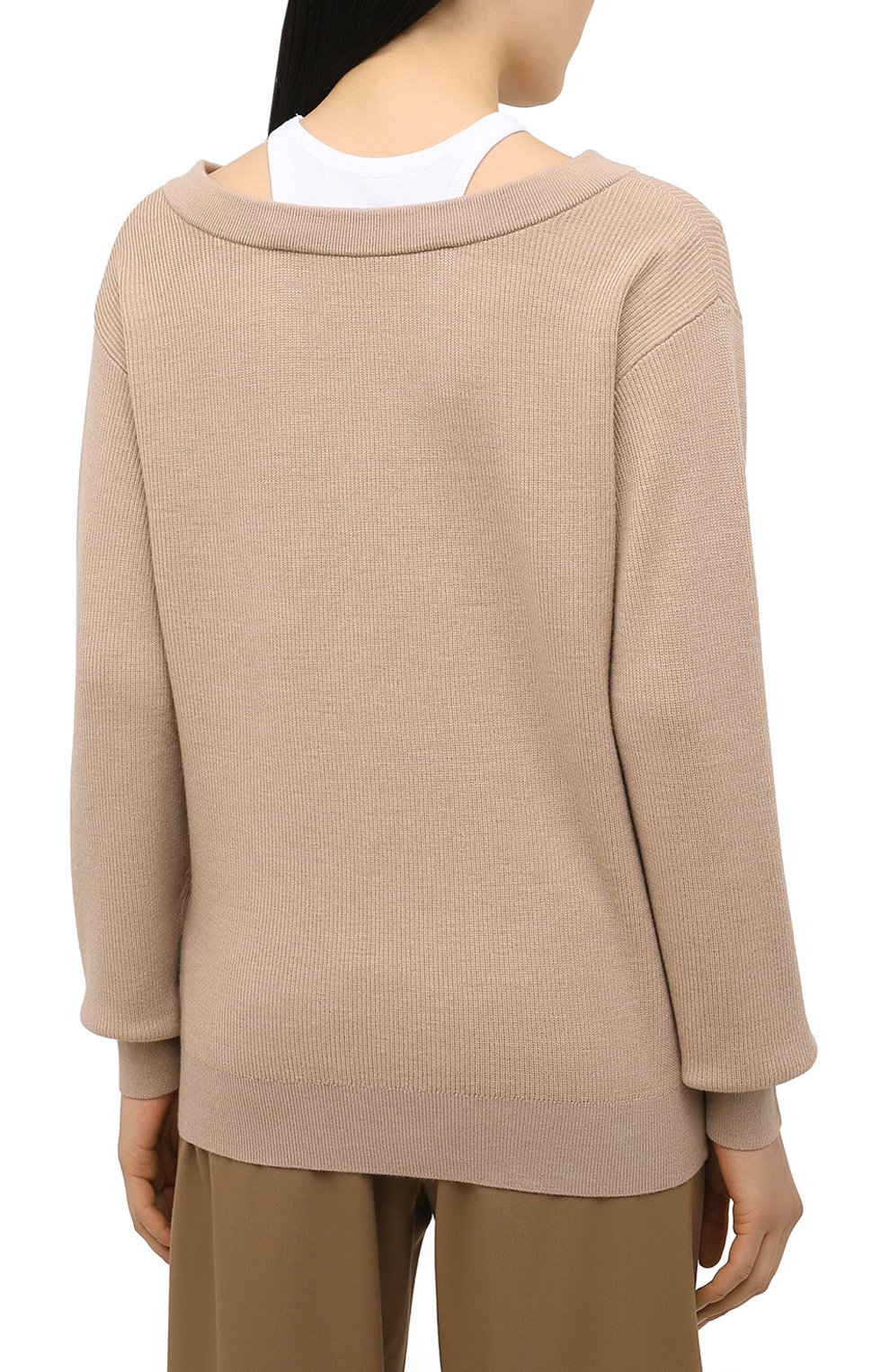 Шерстяной пуловер ALEXANDERWANG.T бежевого цвета по цене 49600 руб., арт. 4KC1201038, фото 4 Шерстяной пуловер ALEXANDERWANG.T, арт. 4KC1201038, фото 4