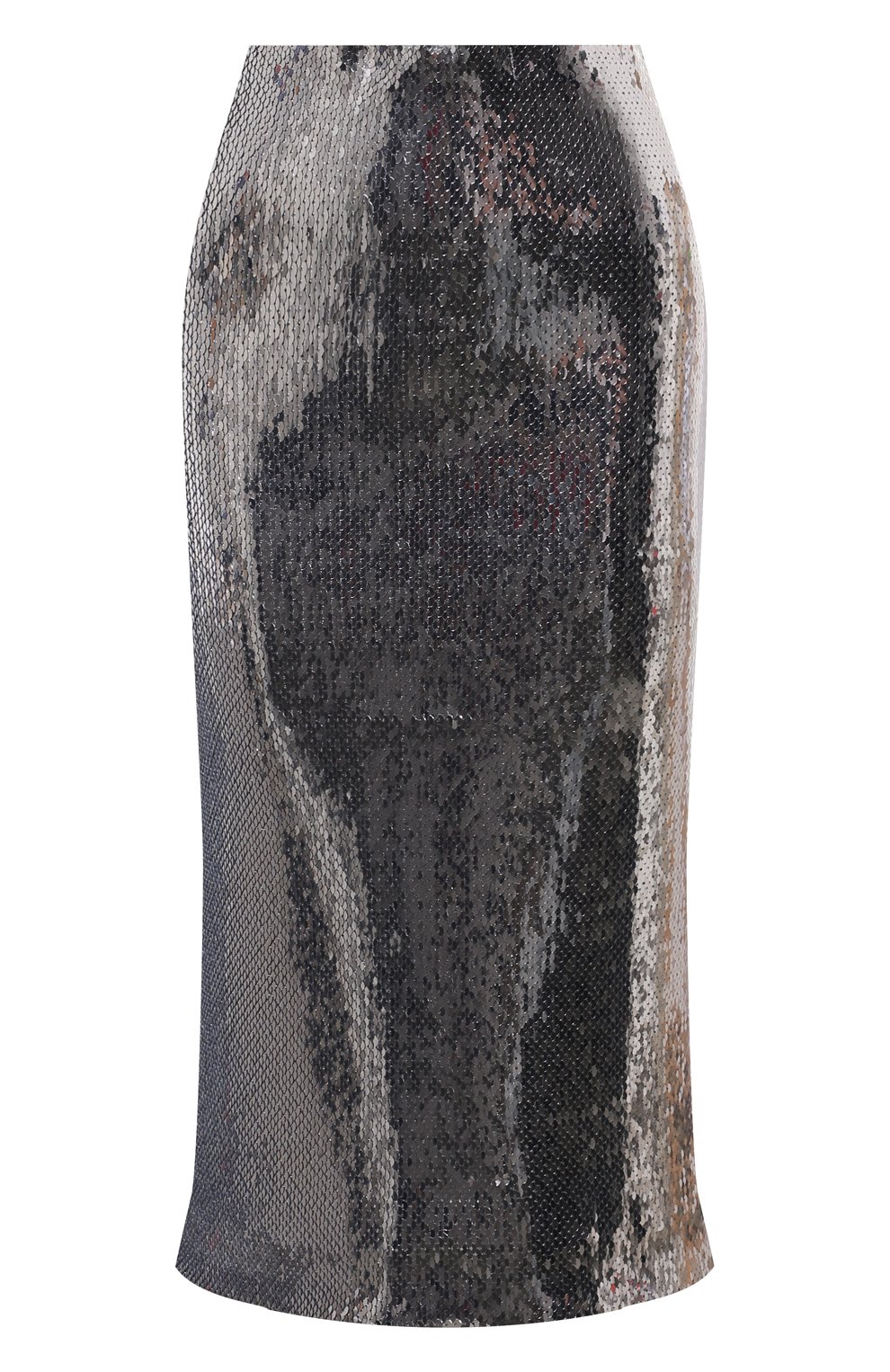 Юбка с отделкой пайетками N21 серебряного цвета по цене 59650 руб., арт. C021/4728, фото 1 Юбка с отделкой пайетками N21, арт. C021/4728, фото 1