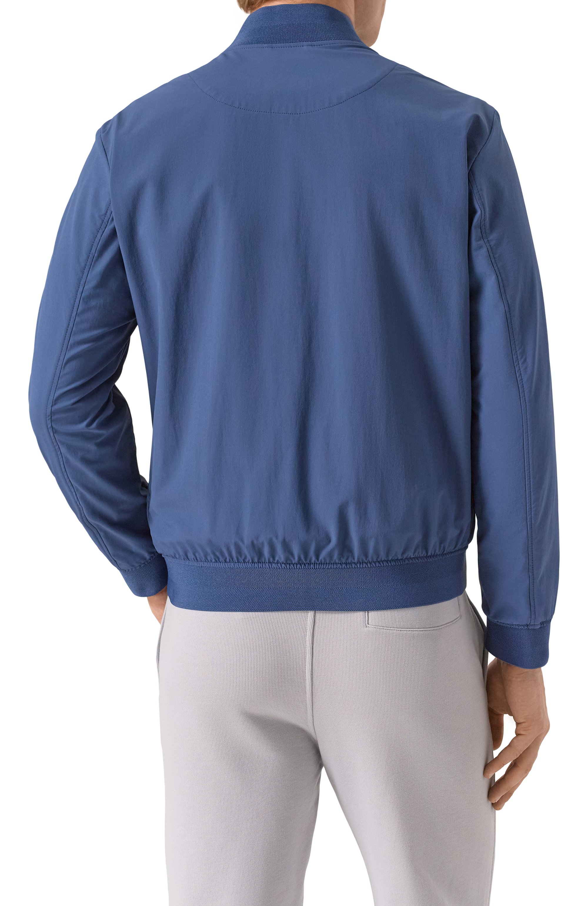 Бомбер BOSS синего цвета по цене 52300 руб., арт. 50538630, фото 4 Бомбер BOSS, арт. 50538630, фото 4