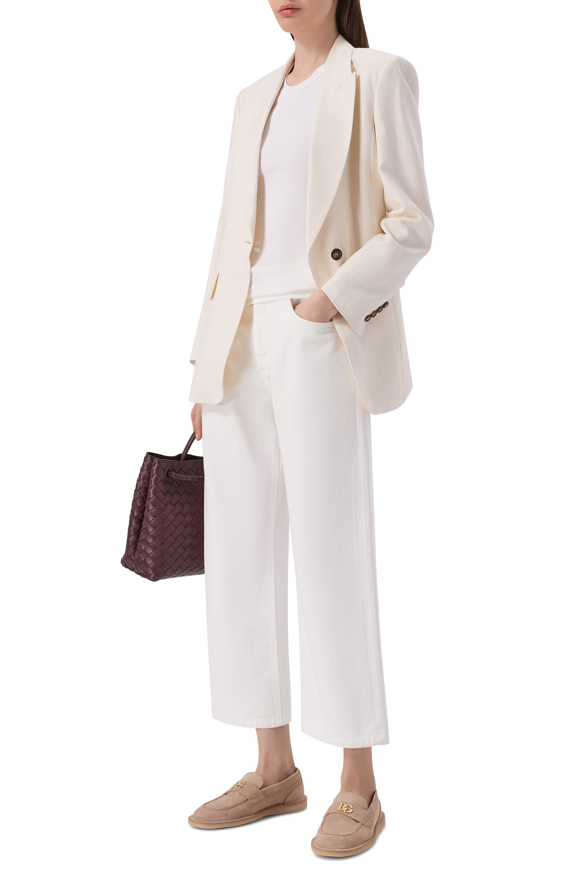 Замшевые лоферы DOLCE & GABBANA бежевого цвета по цене 98950 руб., арт. CP0182/AS707, фото 3 Замшевые лоферы DOLCE & GABBANA, арт. CP0182/AS707, фото 3