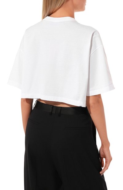 Хлопковая футболка PRADA, арт. 3560A-1Y98-F0009-212, фото 4