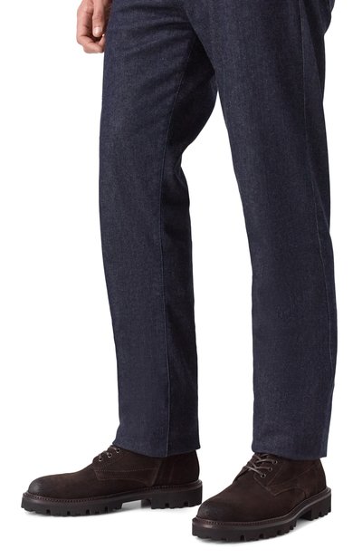 Замшевые ботинки julyo BOSS темно-коричневого цвета по цене 36950 руб., арт. 50552568, фото 3 Замшевые ботинки julyo BOSS, арт. 50552568, фото 3