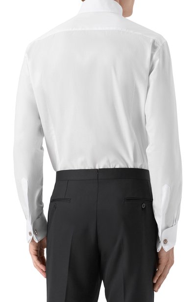 Хлопковая сорочка GIORGIO ARMANI белого цвета по цене 69950 руб., арт. GM000476/TE10075, фото 4 Хлопковая сорочка GIORGIO ARMANI, арт. GM000476/TE10075, фото 4