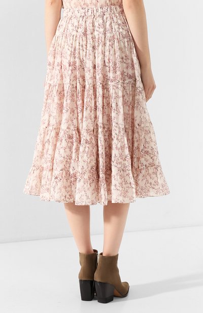 Хлопковая юбка ISABEL MARANT ETOILE светло-розового цвета по цене 22550 руб., арт. JU0920-20P028E/ELFA, фото 4 Хлопковая юбка ISABEL MARANT ETOILE, арт. JU0920-20P028E/ELFA, фото 4