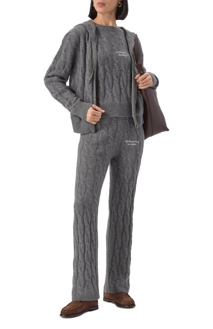 Женские брюки из кашемира и шерсти sporty &amp; rich x le bristol paris SPORTY AND RICH, арт. PA041517619GY03