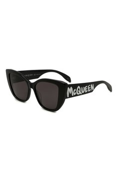 Женские солнцезащитные очки ALEXANDER MCQUEEN черного цвета, арт. AM0347S 001 | Фото 1 (Тип очков: С/з; Региональные ограничения белый список (Axapta Mercury): Не проставлено; Нос: Не проставлено; Материал: Пластик; Оптика Гендер: оптика-женское; Очки форма: Cat-eye)