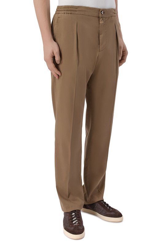 Брюки из лиоцелла Kiton UP1LACRK0609H Коричневый  UP1LACRK0609H Фото 3