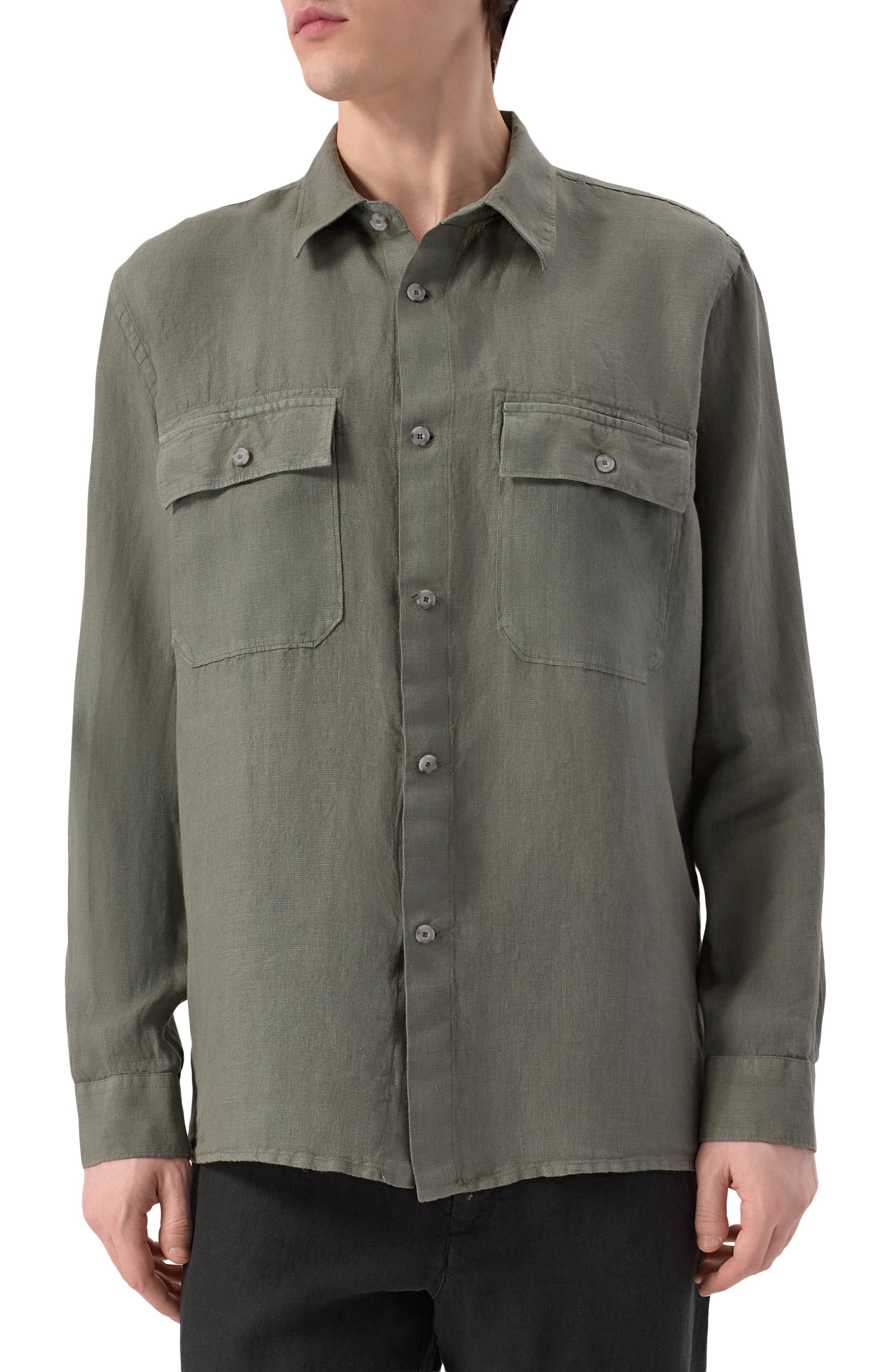 Льняная рубашка 120% LINO, арт. 33ALIM19SG/0115/000, фото 3