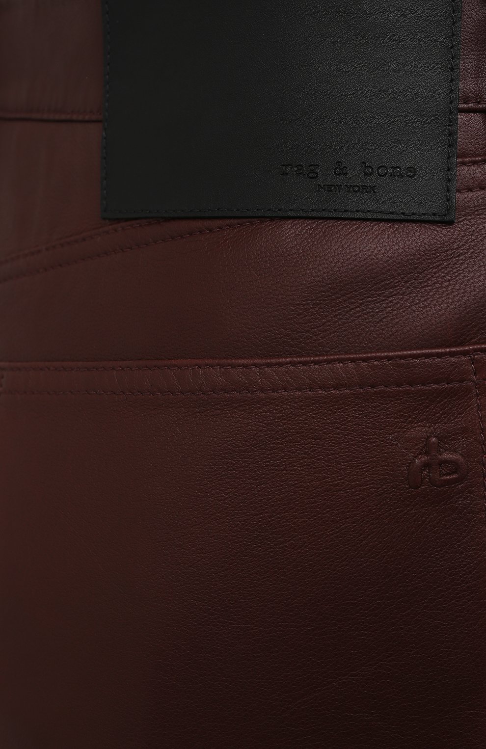 Кожаные брюки RAG AND BONE, арт. WCW20F7003LG03, фото 5